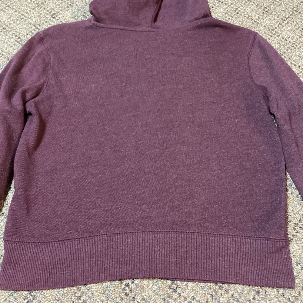 SO Lounge Life Plum Purple Burgundy Crop Zip-Up Hoodie * Size XS - Picture 6 of 8